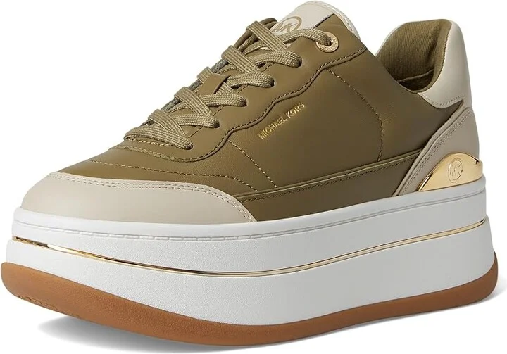 MICHAEL Michael Kors Hayes Lace Up Women's Shoes Safari Green : 8.5 M, Synthetic - Image 5