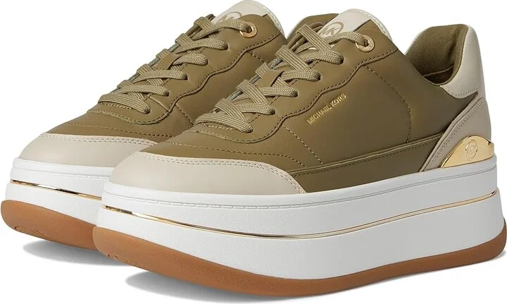 MICHAEL Michael Kors Hayes Lace Up Women's Shoes Safari Green : 8.5 M, Synthetic