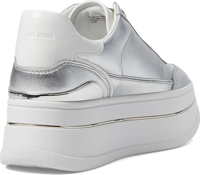 MICHAEL Michael Kors Hayes Lace Up Women's Shoes Silver : 9 M, Synthetic - Image 4
