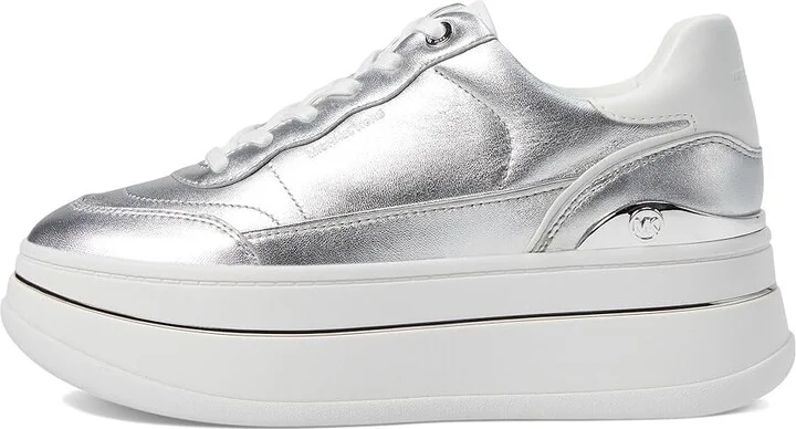 MICHAEL Michael Kors Hayes Lace Up Women's Shoes Silver : 9 M, Synthetic - Image 6