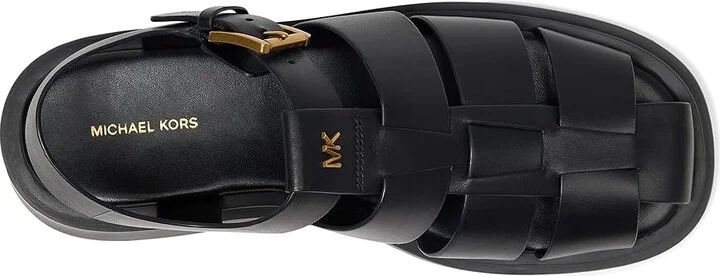 MICHAEL Michael Kors Indy Fisherman Women's Sandals Black : 6 M, Leather - Image 2