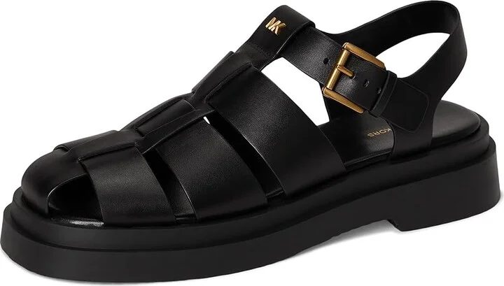 MICHAEL Michael Kors Indy Fisherman Women's Sandals Black : 6 M, Leather - Image 5