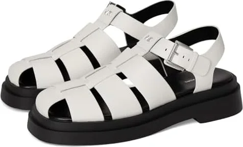 MICHAEL Michael Kors Indy Fisherman Women's Sandals Optic White : 7.5 M, Leather