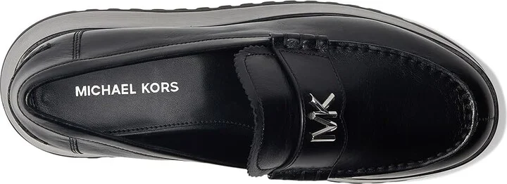 MICHAEL Michael Kors Indy Flatform Loafer Women's Shoes Black : 7.5 M, Leather/Rubber - Image 2