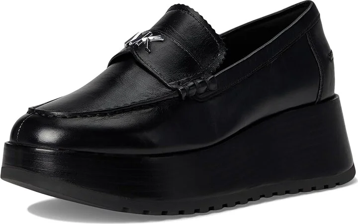 MICHAEL Michael Kors Indy Flatform Loafer Women's Shoes Black : 7.5 M, Leather/Rubber - Image 5