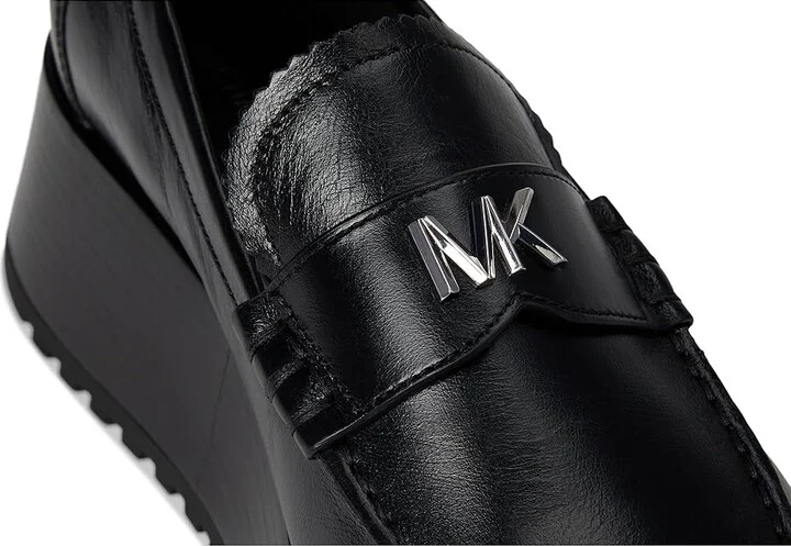 MICHAEL Michael Kors Indy Flatform Loafer Women's Shoes Black : 7.5 M, Leather/Rubber - Image 7