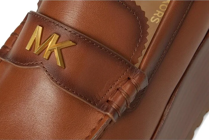 MICHAEL Michael Kors Indy Flatform Loafer Women's Shoes Luggage : 9 M, Leather/Rubber - Image 7