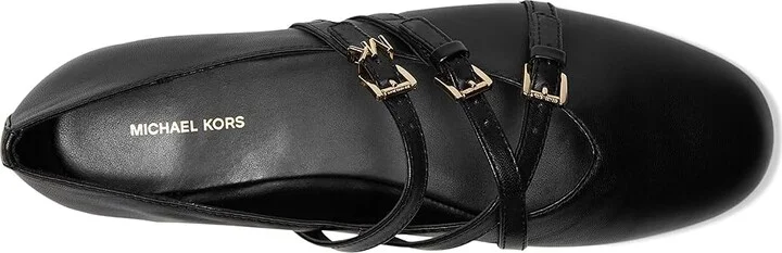 MICHAEL Michael Kors Indy Flex Ballet Women's Flat Shoes Black : 9 M, Leather - Image 2