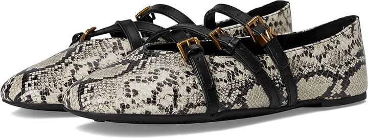 MICHAEL Michael Kors Indy Flex Ballet Women's Flat Shoes Natural : 7.5 M, Leather