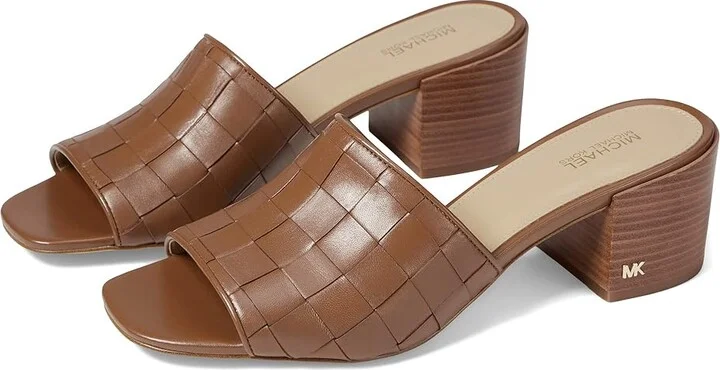MICHAEL Michael Kors Ingrid Midheel Mule Women's Shoes Luggage : 10 M, Leather