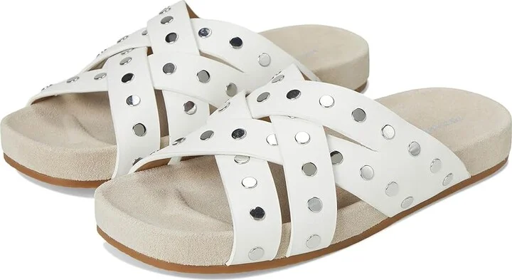 MICHAEL Michael Kors Irene Flat Sandal Women's Sandals Optic White : 9.5 M, Leather
