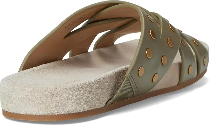 MICHAEL Michael Kors Irene Flat Sandal Women's Sandals Safari Green : 10 M, Leather - Image 4