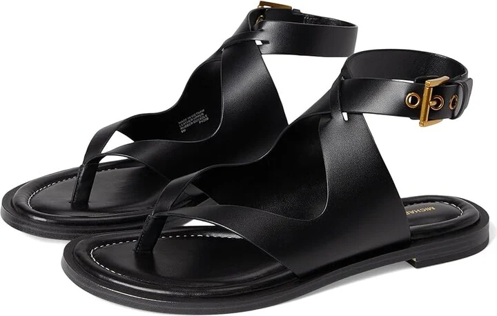 MICHAEL Michael Kors Irene Flat Thong Sandals Women's Sandals Black : 9.5 M