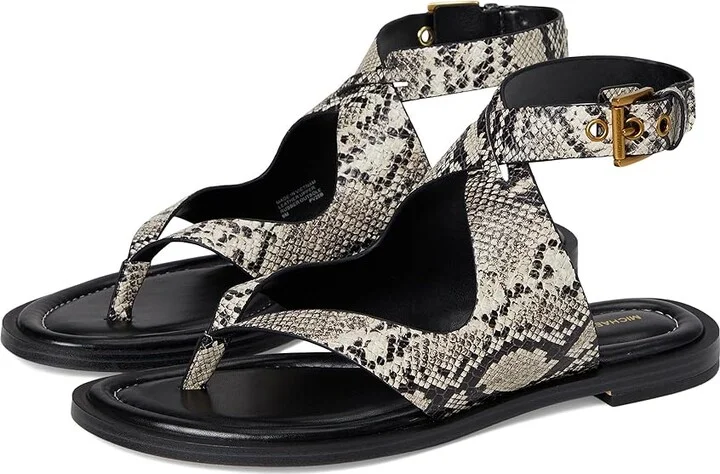 MICHAEL Michael Kors Irene Flat Thong Sandals Women's Sandals Natural : 7.5 M