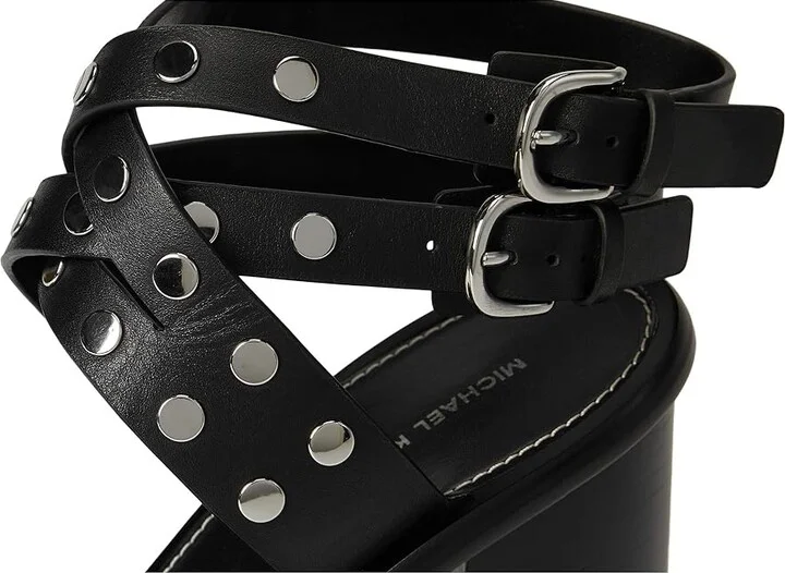 MICHAEL Michael Kors Irene Heeled Sandal Women's Sandals Black : 6.5 M, Leather - Image 7