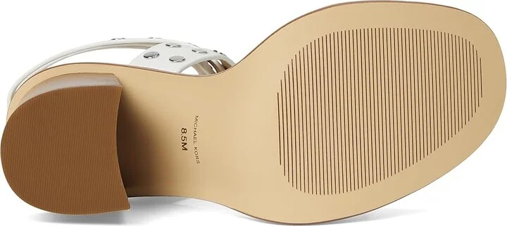 MICHAEL Michael Kors Irene Heeled Sandal Women's Sandals Optic White : 6 M, Leather - Image 3