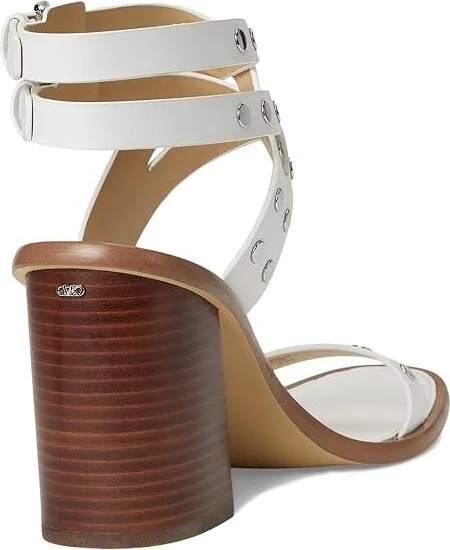 MICHAEL Michael Kors Irene Heeled Sandal Women's Sandals Optic White : 6 M, Leather - Image 4