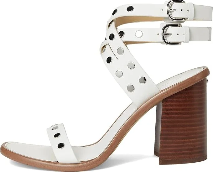 MICHAEL Michael Kors Irene Heeled Sandal Women's Sandals Optic White : 6 M, Leather - Image 6