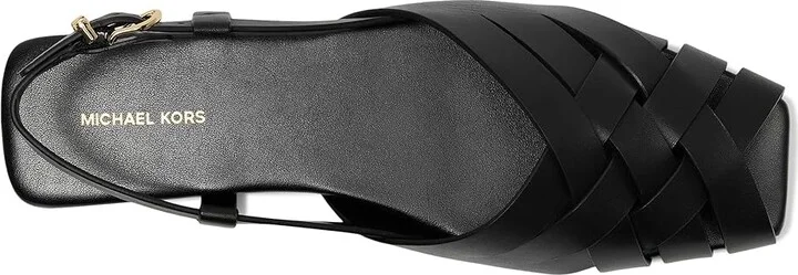 MICHAEL Michael Kors Irene Sling Flat Women's Shoes Black : 6.5 M, Leather - Image 2