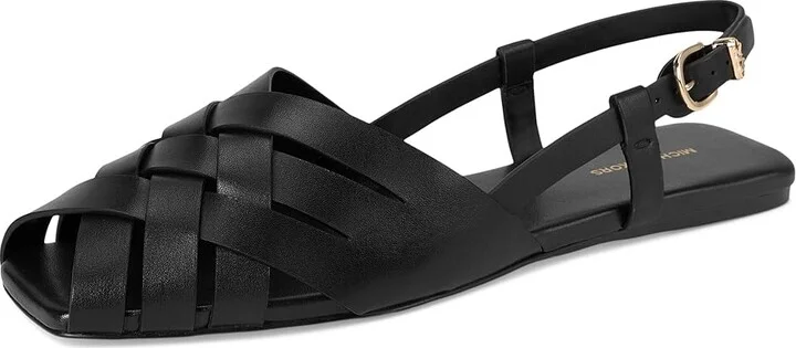 MICHAEL Michael Kors Irene Sling Flat Women's Shoes Black : 6.5 M, Leather - Image 5