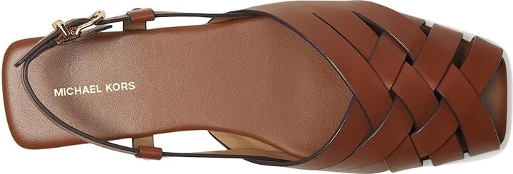 MICHAEL Michael Kors Irene Sling Flat Women's Shoes Luggage : 8 M, Leather - Image 2
