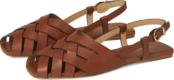 MICHAEL Michael Kors Irene Sling Flat Women's Shoes Luggage : 8 M, Leather