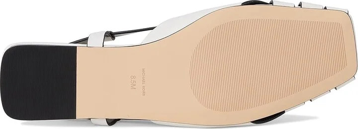 MICHAEL Michael Kors Irene Sling Flat Women's Shoes Optic White : 9 M, Faux Leather - Image 3