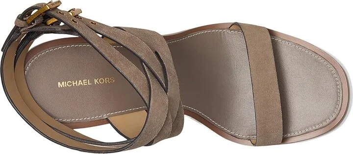 MICHAEL Michael Kors Irene Stiletto Sandal Women's Sandals Birch : 8 M, Suede - Image 2