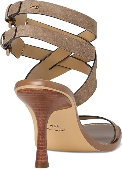 MICHAEL Michael Kors Irene Stiletto Sandal Women's Sandals Birch : 8 M, Suede - Image 4