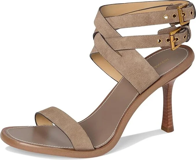MICHAEL Michael Kors Irene Stiletto Sandal Women's Sandals Birch : 8 M, Suede - Image 5