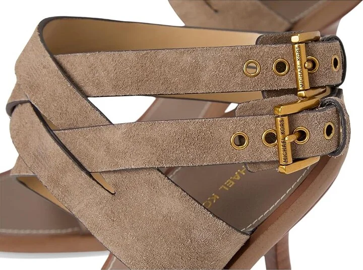 MICHAEL Michael Kors Irene Stiletto Sandal Women's Sandals Birch : 8 M, Suede - Image 7