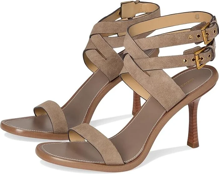 MICHAEL Michael Kors Irene Stiletto Sandal Women's Sandals Birch : 8 M, Suede