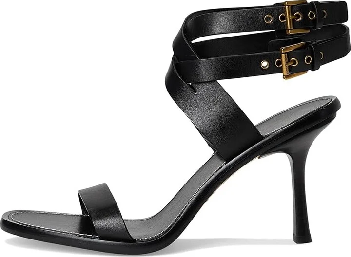 MICHAEL Michael Kors Irene Stiletto Sandal Women's Sandals Black : 7 M, Suede - Image 6