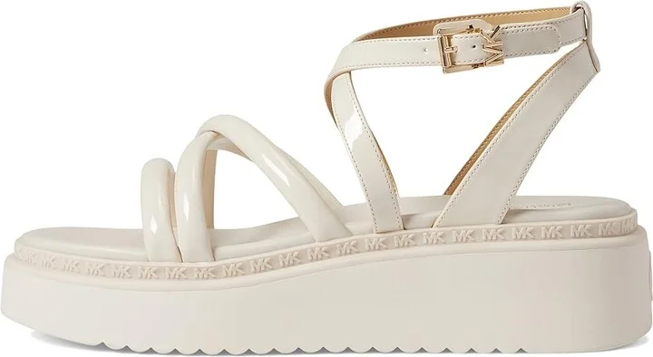 MICHAEL Michael Kors Issi Flatform Women's Shoes Light Cream : 9.5 M, Synthetic/Textile - Image 5