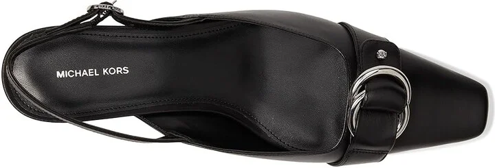 MICHAEL Michael Kors Jaden Kitten Sling Women's Shoes Black : 6.5 M, Leather - Image 2