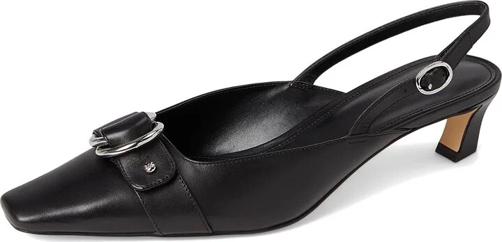 MICHAEL Michael Kors Jaden Kitten Sling Women's Shoes Black : 6.5 M, Leather - Image 5