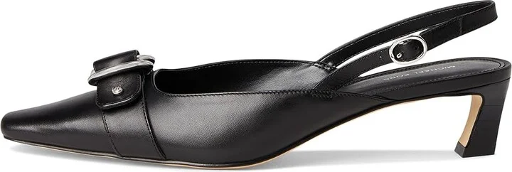 MICHAEL Michael Kors Jaden Kitten Sling Women's Shoes Black : 6.5 M, Leather - Image 6