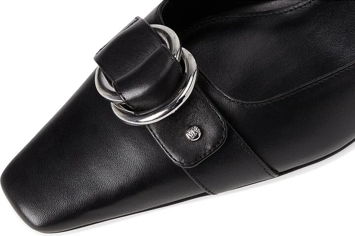 MICHAEL Michael Kors Jaden Kitten Sling Women's Shoes Black : 6.5 M, Leather - Image 7