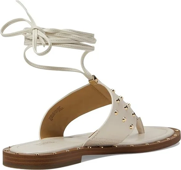MICHAEL Michael Kors Jagger Flat Sandal Women's Shoes Light Cream : 7 M, Leather - Image 4