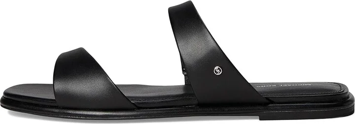 MICHAEL Michael Kors Jaida Flat Sandal Women's Sandals Black : 7 M, Leather - Image 6