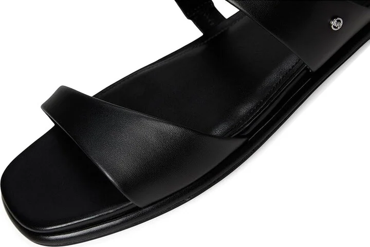 MICHAEL Michael Kors Jaida Flat Sandal Women's Sandals Black : 7 M, Leather - Image 7