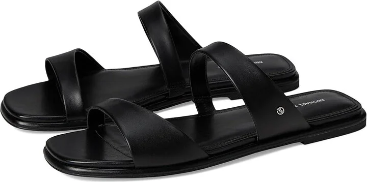 MICHAEL Michael Kors Jaida Flat Sandal Women's Sandals Black : 7 M, Leather