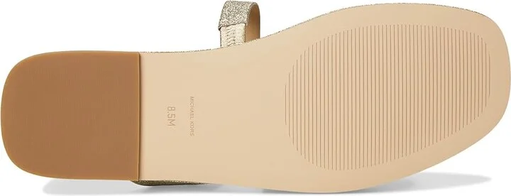 MICHAEL Michael Kors Jaida Flat Sandal Women's Sandals Pale Gold : 7.5 M, Leather - Image 3