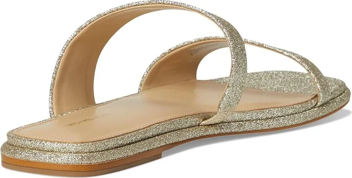 MICHAEL Michael Kors Jaida Flat Sandal Women's Sandals Pale Gold : 7.5 M, Leather - Image 4