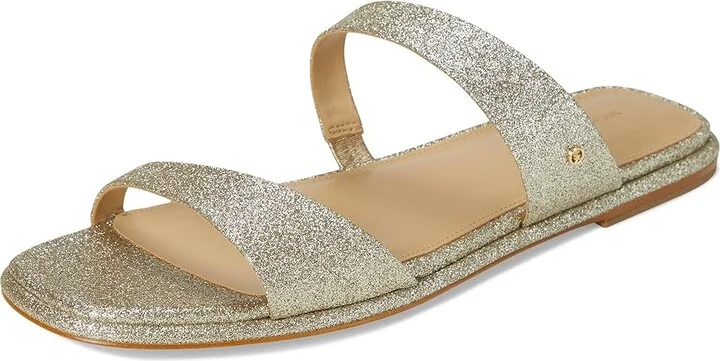 MICHAEL Michael Kors Jaida Flat Sandal Women's Sandals Pale Gold : 7.5 M, Leather - Image 5