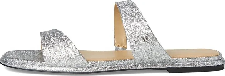 MICHAEL Michael Kors Jaida Flat Sandal Women's Sandals Silver : 9.5 M, Leather - Image 6