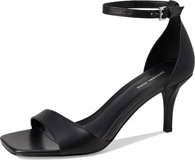 MICHAEL Michael Kors Jaida Heeled Sandal Women's Sandals Black : 9 M, Leather - Image 5
