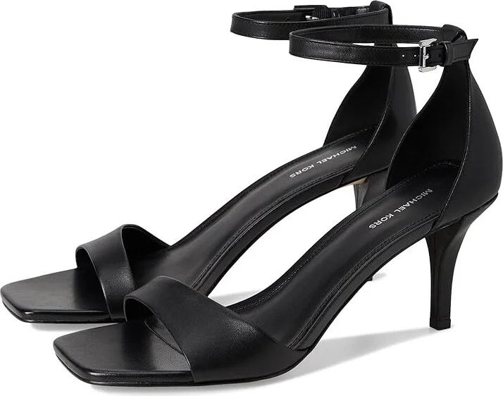 MICHAEL Michael Kors Jaida Heeled Sandal Women's Sandals Black : 9 M, Leather