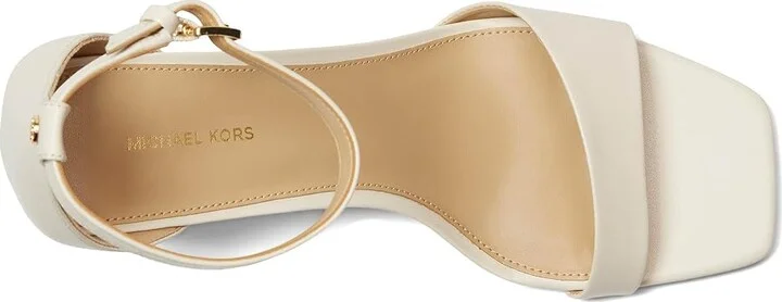 MICHAEL Michael Kors Jaida Heeled Sandal Women's Sandals Light Cream : 9.5 M, Leather - Image 2