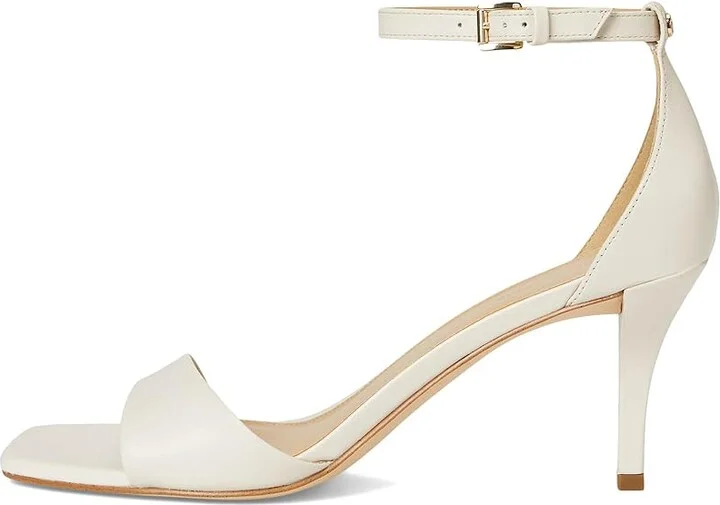 MICHAEL Michael Kors Jaida Heeled Sandal Women's Sandals Light Cream : 9.5 M, Leather - Image 6